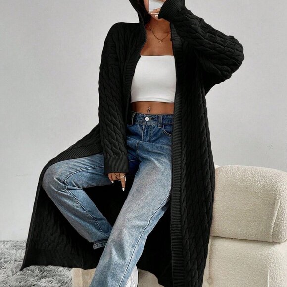 Black Casual Women's Cardigan - Picture 6 of 7